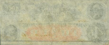 Реверс банкноты 4 долларов Bank of Washington - North Carolina (Соединенные Штаты Америки) 1851 года