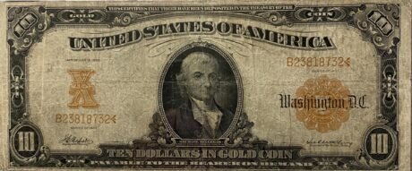 Аверс банкноты 10 долларов Gold Certificate (Соединенные Штаты Америки) 1907 года