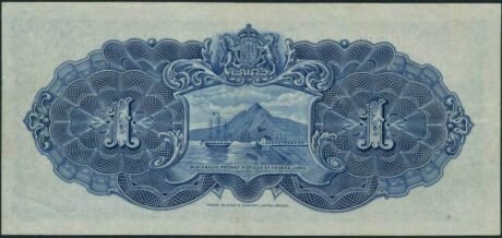 Реверс банкноты 1 доллар (Тринидад и Тобаго) 1929 года