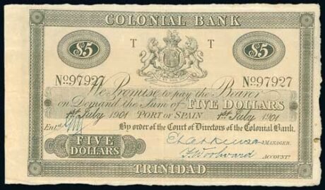 Аверс банкноты 5 долларов 