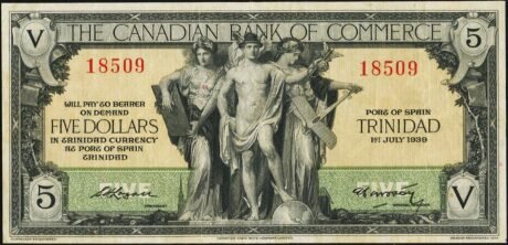 Аверс банкноты 5 долларов 