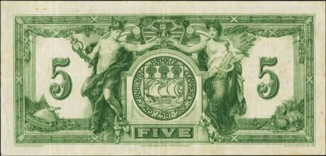 Реверс банкноты 5 долларов 