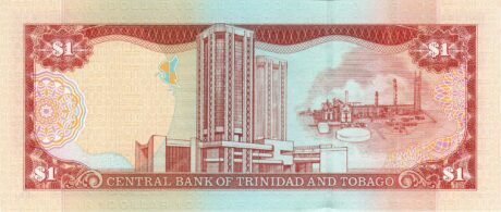 Реверс банкноты 1 dolar (Trynidad i Tobago) 2002