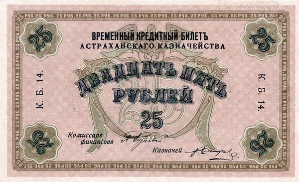 Аверс банкноты 25 рублей 