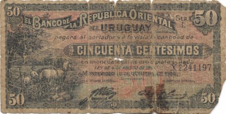 Аверс банкноты 50 centów (Urugwaj) 1934
