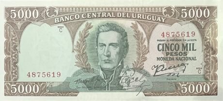 Аверс банкноты 5000 pesos (Urugwaj) 1968