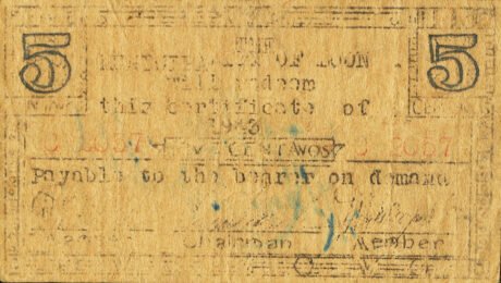 Аверс банкноты 5 centavos (Filipiny) 1943