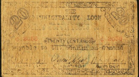 Аверс банкноты 20 сентаво (Филиппины) 1943 года