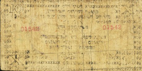 Аверс банкноты 10 сентаво (Филиппины) 1943 года