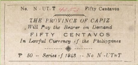 Аверс банкноты 50 сентаво (Филиппины) 1943 года