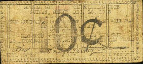 Аверс банкноты 10 сентаво (Филиппины) 1942 года