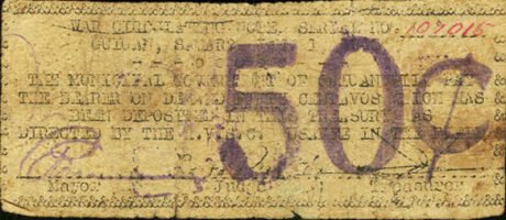 Аверс банкноты 50 сентаво (Филиппины) 1943 года