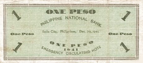 Реверс банкноты 1 песо (Филиппины) 1941 года