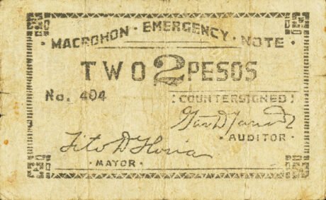 Реверс банкноты 2 песо (Филиппины) 1941 года