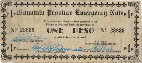 Аверс банкноты 1 песо 