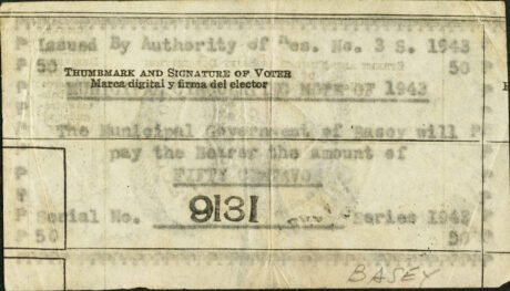 Аверс банкноты 50 сентаво (Филиппины) 1943 года