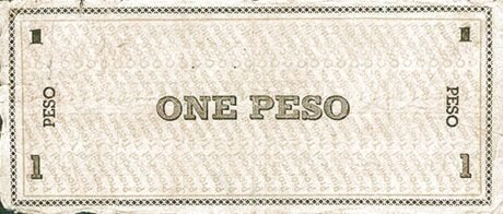 Реверс банкноты 1 песо (Филиппины) 1942 года
