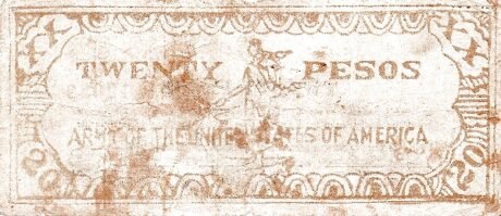 Реверс банкноты 20 песо (Филиппины) 1943 года