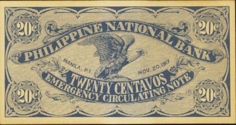 Реверс банкноты 20 сентаво (Филиппины) 1917 года