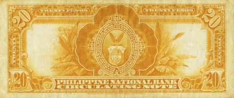 Реверс банкноты 20 песо 