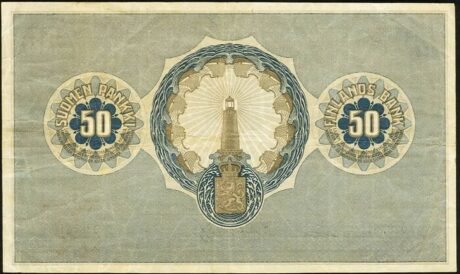 Реверс банкноты 50 марок (Финляндия) 1918 года