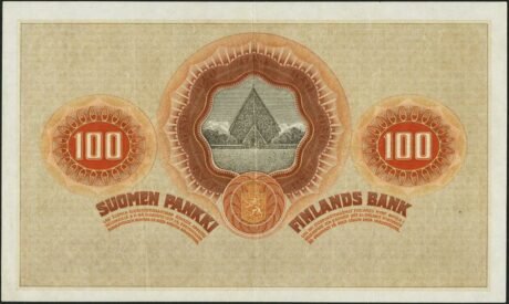 Реверс банкноты 100 marek (Finlandia) 1918