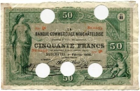 Аверс банкноты 50 франков 