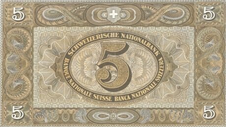 Реверс банкноты 5 франков 