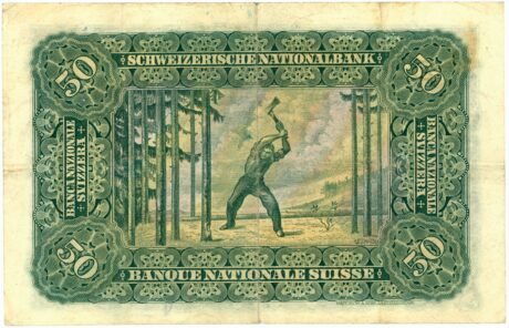 Реверс банкноты 50 франков 