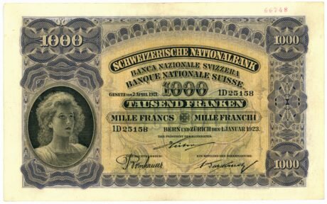 Аверс банкноты 1000 франков 