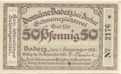 Аверс банкноты 50 fenigów (Niemcy) 1918