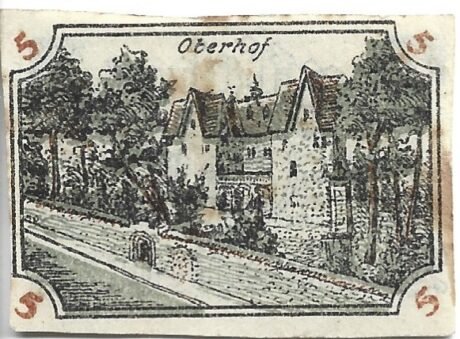 Реверс банкноты 5 fenigów (Niemcy) 1920