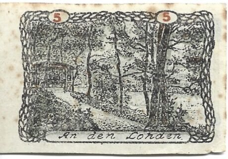 Реверс банкноты 5 пфеннигов (Германия) 1920 года