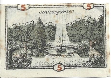 Реверс банкноты 5 fenigów (Niemcy) 1920