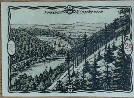 Реверс банкноты 25 fenigów (Niemcy) 1920