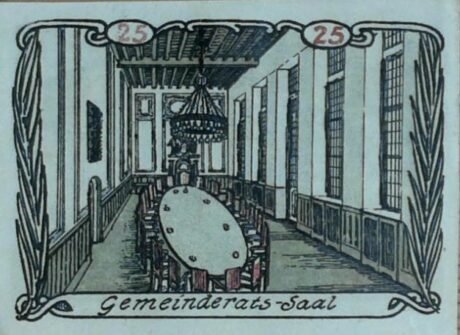 Реверс банкноты 25 fenigów (Niemcy) 1920