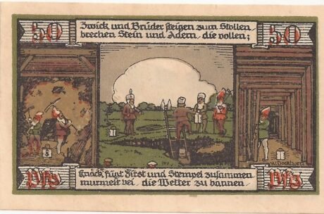 Реверс банкноты 50 fenigów (Niemcy) 1921