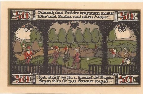 Реверс банкноты 50 fenigów (Niemcy) 1921