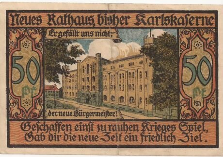 Реверс банкноты 50 fenigów (Niemcy) 1921