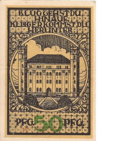 Реверс банкноты 50 fenigów (Niemcy) 1921