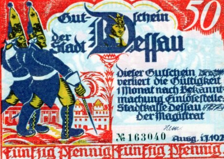 Аверс банкноты 50 fenigów (Niemcy) 1921