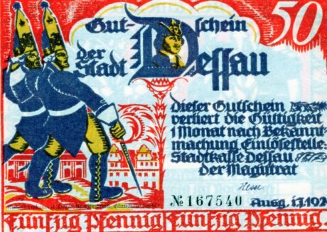 Аверс банкноты 50 fenigów (Niemcy) 1921