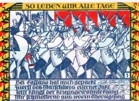 Реверс банкноты 50 fenigów (Niemcy) 1921