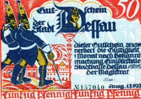 Аверс банкноты 50 fenigów (Niemcy) 1921