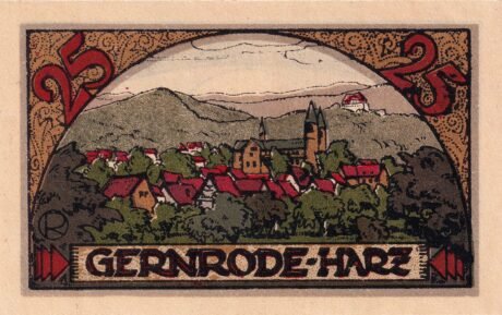 Реверс банкноты 25 пфеннигов (Германия) 1921 года