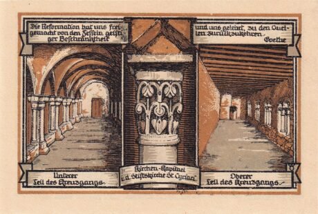 Реверс банкноты 50 fenigów (Niemcy) 1921