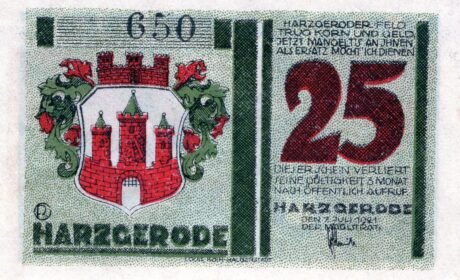 Аверс банкноты 25 пфеннигов (Германия) 1921 года