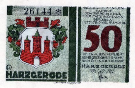 Аверс банкноты 50 пфеннигов (Германия) 1921 года