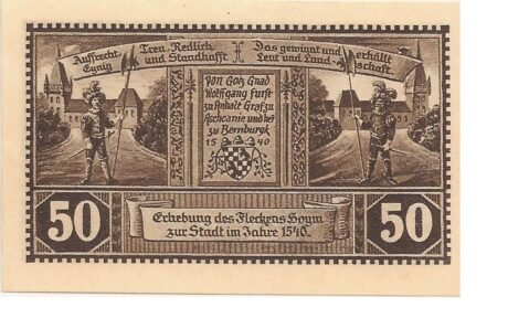 Реверс банкноты 50 fenigów (Niemcy) 1921