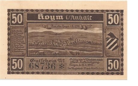 Аверс банкноты 50 пфеннигов (Германия) 1921 года